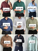 پیراهن مردانه کله غازی سبز درباری دوشین دکمه مخفی آستین بلند سایز L تا 5XL